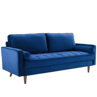 Modway EEI-3764-NAV Valour Performance Velvet Sofa