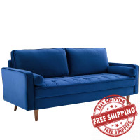 Modway EEI-3764-NAV Valour Performance Velvet Sofa