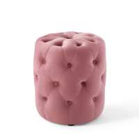 Modway EEI-3778-DUS Anthem Tufted Button Round Performance Velvet Ottoman