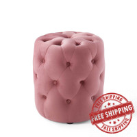 Modway EEI-3778-DUS Anthem Tufted Button Round Performance Velvet Ottoman