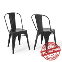 Modway EEI-3859-BLK Promenade Bistro Dining Side Chair Set of 2
