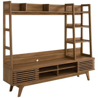 Modway EEI-3863-WAL Walnut Render TV Stand Entertainment Center