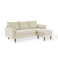 Modway EEI-3867-BEI Beige Revive Upholstered Right or Left Sectional Sofa