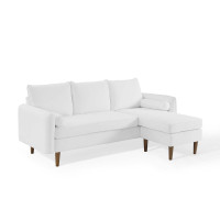Modway EEI-3867-WHI White Revive Upholstered Right or Left Sectional Sofa