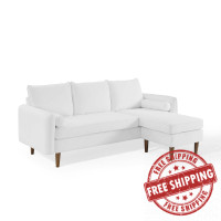 Modway EEI-3867-WHI White Revive Upholstered Right or Left Sectional Sofa