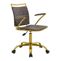 Modway EEI-3868-BRN Brown Fuse Faux Leather Office Chair