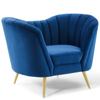 Modway EEI-3874-NAV Opportunity Performance Velvet Armchair