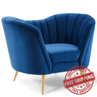 Modway EEI-3874-NAV Opportunity Performance Velvet Armchair