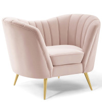Modway EEI-3874-PNK Opportunity Performance Velvet Armchair