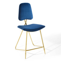 Modway EEI-3879-NAV Navy Ponder Performance Velvet Counter Stool