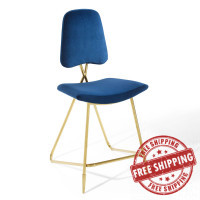 Modway EEI-3879-NAV Navy Ponder Performance Velvet Counter Stool