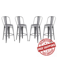 Modway EEI-3895-GME-SET Promenade Bar Side Stool Set of 4