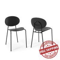 Modway EEI-3902-BLK Palette Dining Side Chair Set of 2