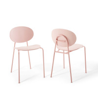 Modway EEI-3902-PNK Palette Dining Side Chair Set of 2