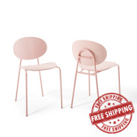 Modway EEI-3902-PNK Palette Dining Side Chair Set of 2