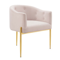 Modway EEI-3903-PNK Pink Savour Tufted Performance Velvet Accent Chair