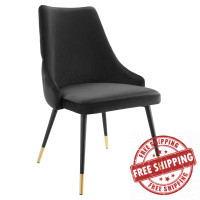 Modway EEI-3907-BLK Black Adorn Tufted Performance Velvet Dining Side Chair