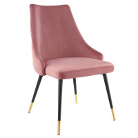 Modway EEI-3907-DUS Dusty Rose Adorn Tufted Performance Velvet Dining Side Chair