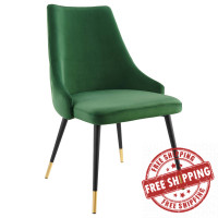Modway EEI-3907-EME Emerald Adorn Tufted Performance Velvet Dining Side Chair