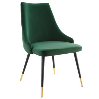 Modway EEI-3907-GRN Green Adorn Tufted Performance Velvet Dining Side Chair