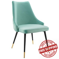 Modway EEI-3907-MIN Mint Adorn Tufted Performance Velvet Dining Side Chair