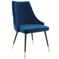 Modway EEI-3907-NAV Navy Adorn Tufted Performance Velvet Dining Side Chair