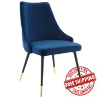 Modway EEI-3907-NAV Navy Adorn Tufted Performance Velvet Dining Side Chair