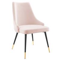 Modway EEI-3907-PNK Pink Adorn Tufted Performance Velvet Dining Side Chair