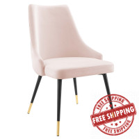 Modway EEI-3907-PNK Pink Adorn Tufted Performance Velvet Dining Side Chair