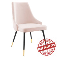 Modway EEI-3907-PNK Pink Adorn Tufted Performance Velvet Dining Side Chair