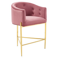 Modway EEI-3910-DUS Dusty Rose Savour Tufted Counter Stool