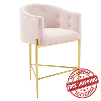 Modway EEI-3910-PNK Pink Savour Tufted Counter Stool