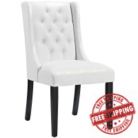 Modway EEI-3923-WHI Baronet Vinyl Dining Chair