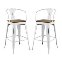 Modway EEI-3954-WHI White Promenade Bar Stool Set of 2