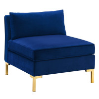 Modway EEI-3986-NAV Navy Ardent Performance Velvet Armless Chair
