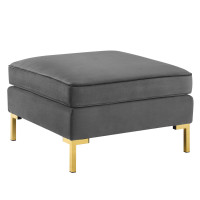 Modway EEI-3987-GRY Gray Ardent Performance Velvet Ottoman