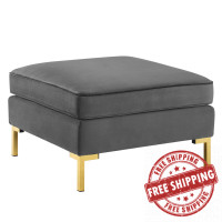 Modway EEI-3987-GRY Gray Ardent Performance Velvet Ottoman