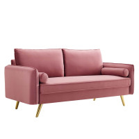 Modway EEI-3988-DUS Dusty Rose Revive Performance Velvet Sofa