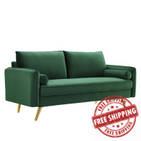 Modway EEI-3988-EME Emerald Revive Performance Velvet Sofa