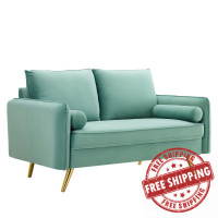 Modway EEI-3989-MIN Mint Revive Performance Velvet Loveseat