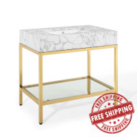 Modway EEI-3997-GLD-WHI Gold White Kingsley 36