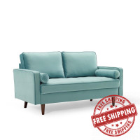 Modway EEI-4004-MIN Mint Valour Performance Velvet Loveseat