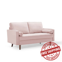 Modway EEI-4004-PNK Pink Valour Performance Velvet Loveseat