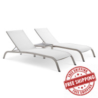 Modway EEI-4006-WHI-SET White Savannah 3 Piece Outdoor Patio Mesh Set