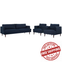 Modway EEI-4081-BLU-SET Blue Agile 3 Piece Upholstered Fabric Set