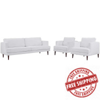 Modway EEI-4081-WHI-SET White Agile 3 Piece Upholstered Fabric Set