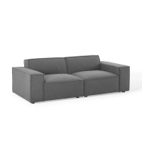 Modway EEI-4111-CHA Charcoal Restore 2-Piece Sectional Sofa