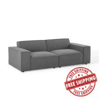 Modway EEI-4111-CHA Charcoal Restore 2-Piece Sectional Sofa