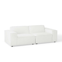 Modway EEI-4111-WHI White Restore 2-Piece Sectional Sofa