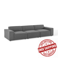 Modway EEI-4112-CHA Charcoal Restore 3-Piece Sectional Sofa
